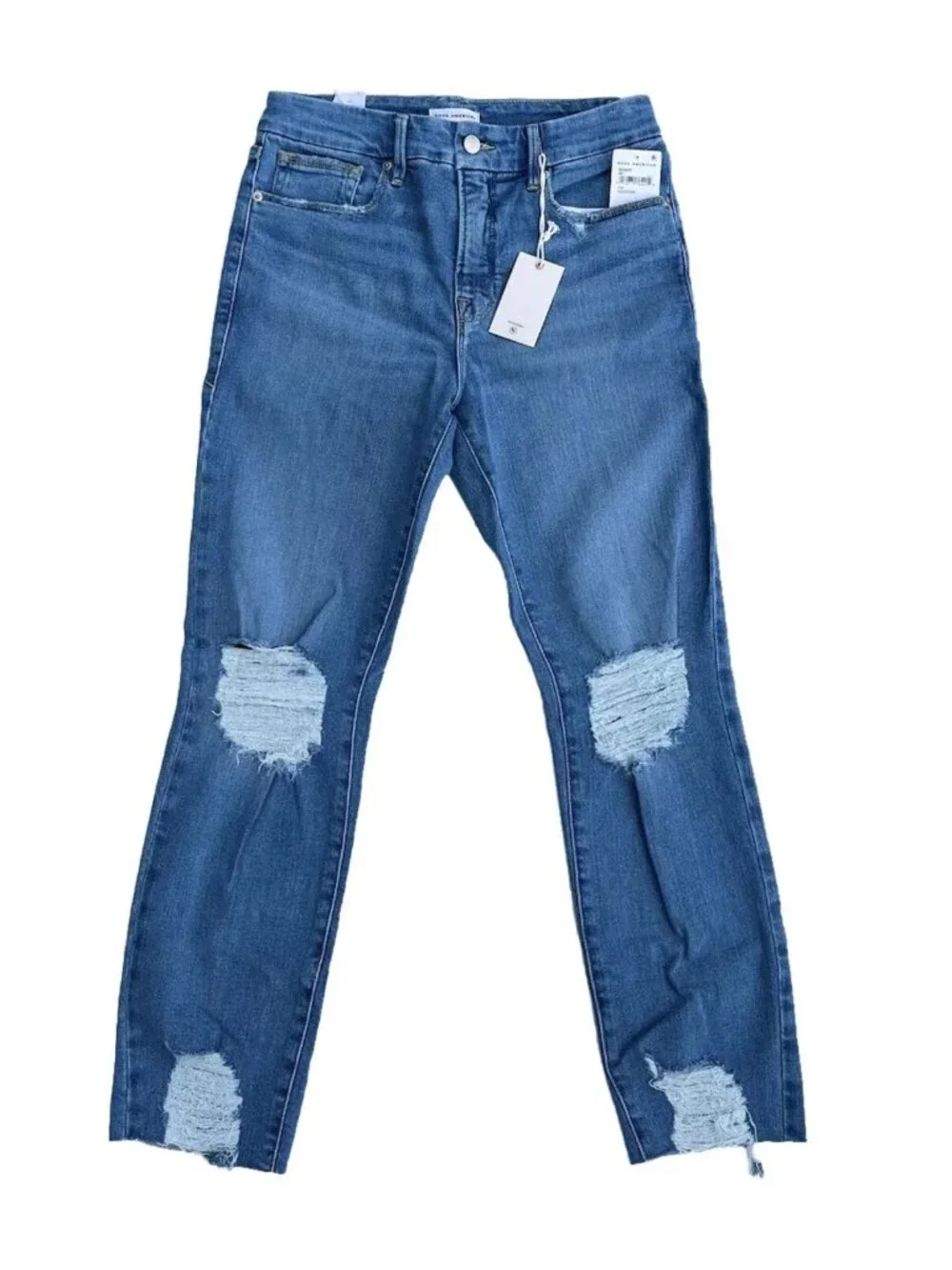 Good American Good Classic Jeans 25 28 29 Indigo 334 High Rise Straight